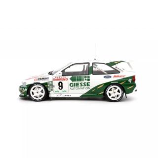 FORD ESCORT RS COSWORTH GR.A WHITE B. THIRY Rally Europe SAN REMO 1994 OttO mobile 1:18 Resinemodell (Türen, Motorhaube... nicht zu öffnen!)